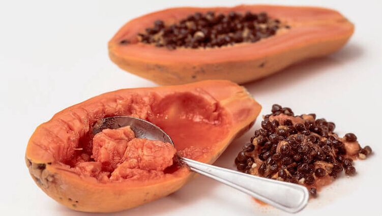 Papaya de parasitos